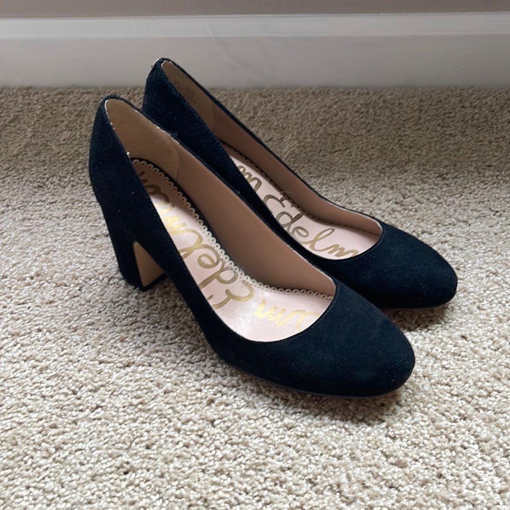 Sam Edelman black suede closed toe heels!!!!